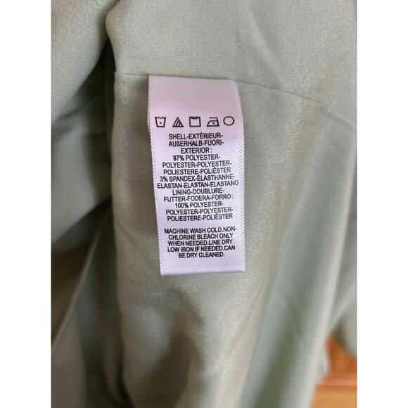 Dress the Population Charlene Ruffle Gown Dress Sage Green Large Wedding - Picture 12 of 13